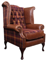 Load image into Gallery viewer, English Leather and Wool Wingback Handmade in Northern England
