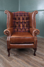 Load image into Gallery viewer, English Leather and Wool Wingback Handmade in Northern England