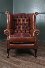 Load image into Gallery viewer, English Leather and Wool Wingback Handmade in Northern England
