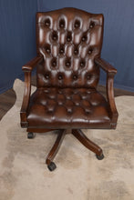 Load image into Gallery viewer, English Leather Desk Chair