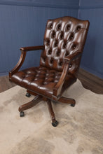 Load image into Gallery viewer, English Leather Desk Chair