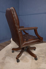 Load image into Gallery viewer, English Leather Desk Chair