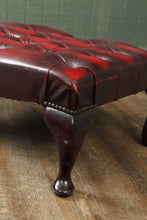 Load image into Gallery viewer, English Leather Tufted Footstool