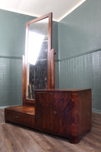 Load image into Gallery viewer, English Mahogany Art Deco Cheval c.1930