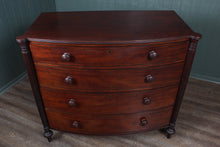 Load image into Gallery viewer, English Mahogany Bowfronted Chest c.1850