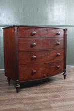 Load image into Gallery viewer, English Mahogany Bowfronted Chest c.1850