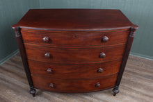 Load image into Gallery viewer, English Mahogany Bowfronted Chest c.1850