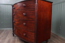 Load image into Gallery viewer, English Mahogany Bowfronted Chest c.1850