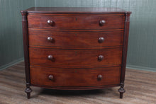 Load image into Gallery viewer, English Mahogany Bowfronted Chest c.1850