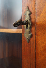 Load image into Gallery viewer, English Mahogany Concave Bookcase over Cupboard