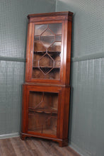 Load image into Gallery viewer, English Mahogany Corner Cabinet c.1900