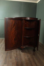 Load image into Gallery viewer, English Mahogany Demilune Cabinet c.1900