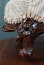 Load image into Gallery viewer, English Needlepoint Victorian Stool c.1890