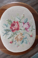 Load image into Gallery viewer, English Needlepoint Victorian Stool c.1890