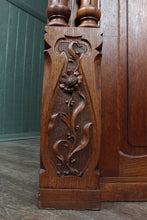 Load image into Gallery viewer, English Oak Art Nouveau Corner Cabinet c.1910