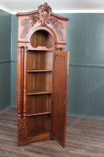Load image into Gallery viewer, English Oak Art Nouveau Corner Cabinet c.1910