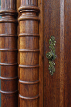Load image into Gallery viewer, English Oak Art Nouveau Corner Cabinet c.1910