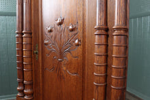 Load image into Gallery viewer, English Oak Art Nouveau Corner Cabinet c.1910