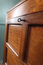 Load image into Gallery viewer, English Oak Arts and Crafts Revolving Bookcase Cabinet attributed to Crittermen c.1910