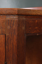 Load image into Gallery viewer, English Oak Arts and Crafts Revolving Bookcase Cabinet attributed to Crittermen c.1910
