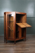 Load image into Gallery viewer, English Oak Arts and Crafts Revolving Bookcase Cabinet attributed to Crittermen c.1910