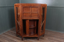 Load image into Gallery viewer, English Oak Arts and Crafts Revolving Bookcase Cabinet attributed to Crittermen c.1910