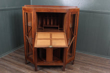 Load image into Gallery viewer, English Oak Arts and Crafts Revolving Bookcase Cabinet attributed to Crittermen c.1910