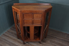 Load image into Gallery viewer, English Oak Arts and Crafts Revolving Bookcase Cabinet attributed to Crittermen c.1910