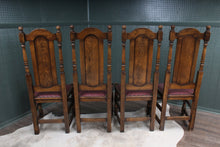 Load image into Gallery viewer, English Oak Chairs set of 4 c.1950