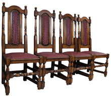 Load image into Gallery viewer, English Oak Chairs set of 4 c.1950