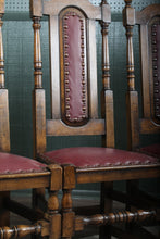 Load image into Gallery viewer, English Oak Chairs set of 4 c.1950
