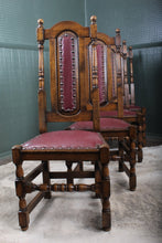 Load image into Gallery viewer, English Oak Chairs set of 4 c.1950