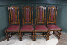 Load image into Gallery viewer, English Oak Chairs set of 4 c.1950