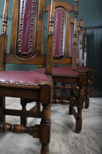 Load image into Gallery viewer, English Oak Chairs set of 4 c.1950