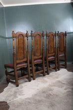 Load image into Gallery viewer, English Oak Chairs set of 4 c.1950