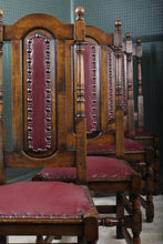 Load image into Gallery viewer, English Oak Chairs set of 4 c.1950