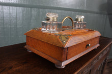 Load image into Gallery viewer, English Oak Desk Set c.1900