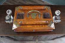 Load image into Gallery viewer, English Oak Desk Set c.1900