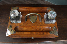 Load image into Gallery viewer, English Oak Desk Set c.1900