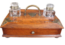 Load image into Gallery viewer, English Oak Desk Set c.1900