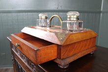 Load image into Gallery viewer, English Oak Desk Set c.1900