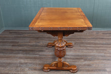 Load image into Gallery viewer, English Oak Drawleaf Trestle Table c.1900