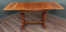 Load image into Gallery viewer, English Oak Drawleaf Trestle Table c.1900