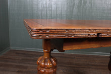 Load image into Gallery viewer, English Oak Drawleaf Trestle Table c.1900