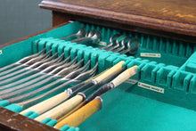 Load image into Gallery viewer, English Oak Fitted Cutlery Table c.1900