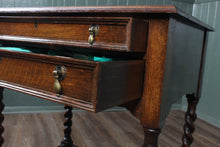 Load image into Gallery viewer, English Oak Fitted Cutlery Table c.1900