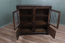 Load image into Gallery viewer, English Oak Leaded Glass Bookcase