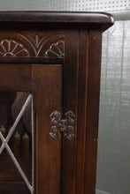 Load image into Gallery viewer, English Oak Leaded Glass Bookcase