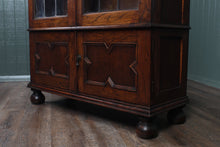 Load image into Gallery viewer, English Oak Leaded Glass Bookcase c.1900