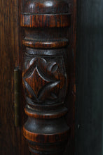 Load image into Gallery viewer, English Oak Leaded Glass Bookcase c.1910